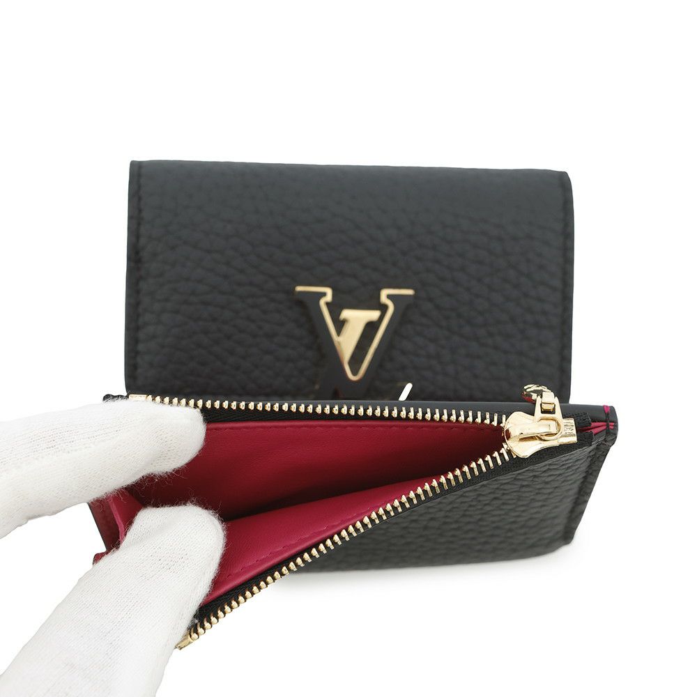 ルイヴィトン 財布 トリヨンレザー ポルトフォイユ・カプシーヌXS M68587 LOUIS VUITTON ヴィトン 黒