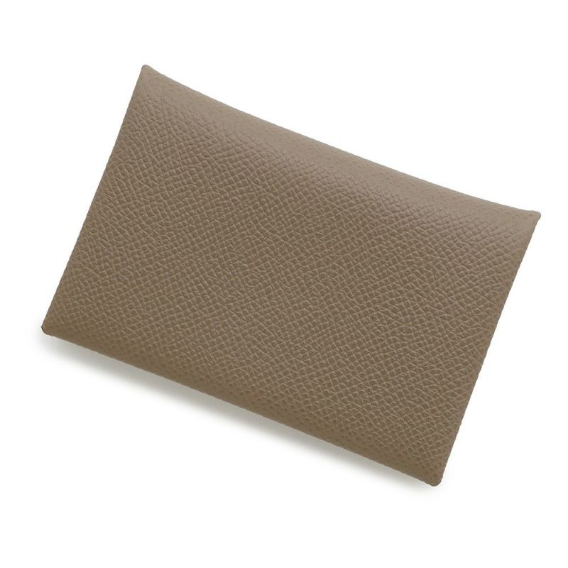 エルメス カードケース カルヴィ エトゥープ エプソン U刻印 HERMES 名刺入れ