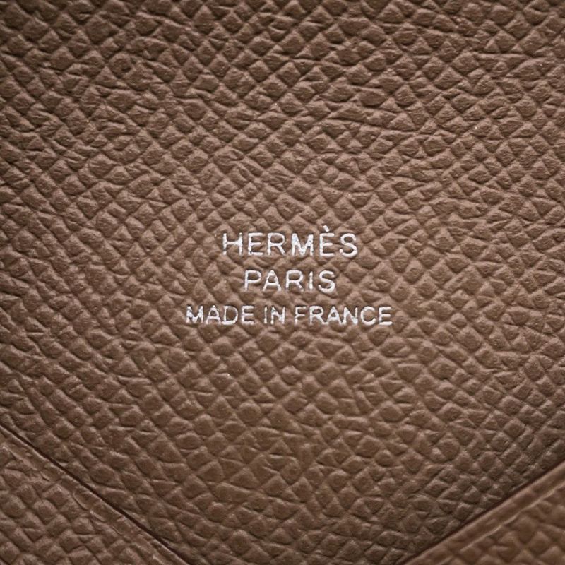 エルメス カードケース カルヴィ エトゥープ エプソン U刻印 HERMES 名刺入れ