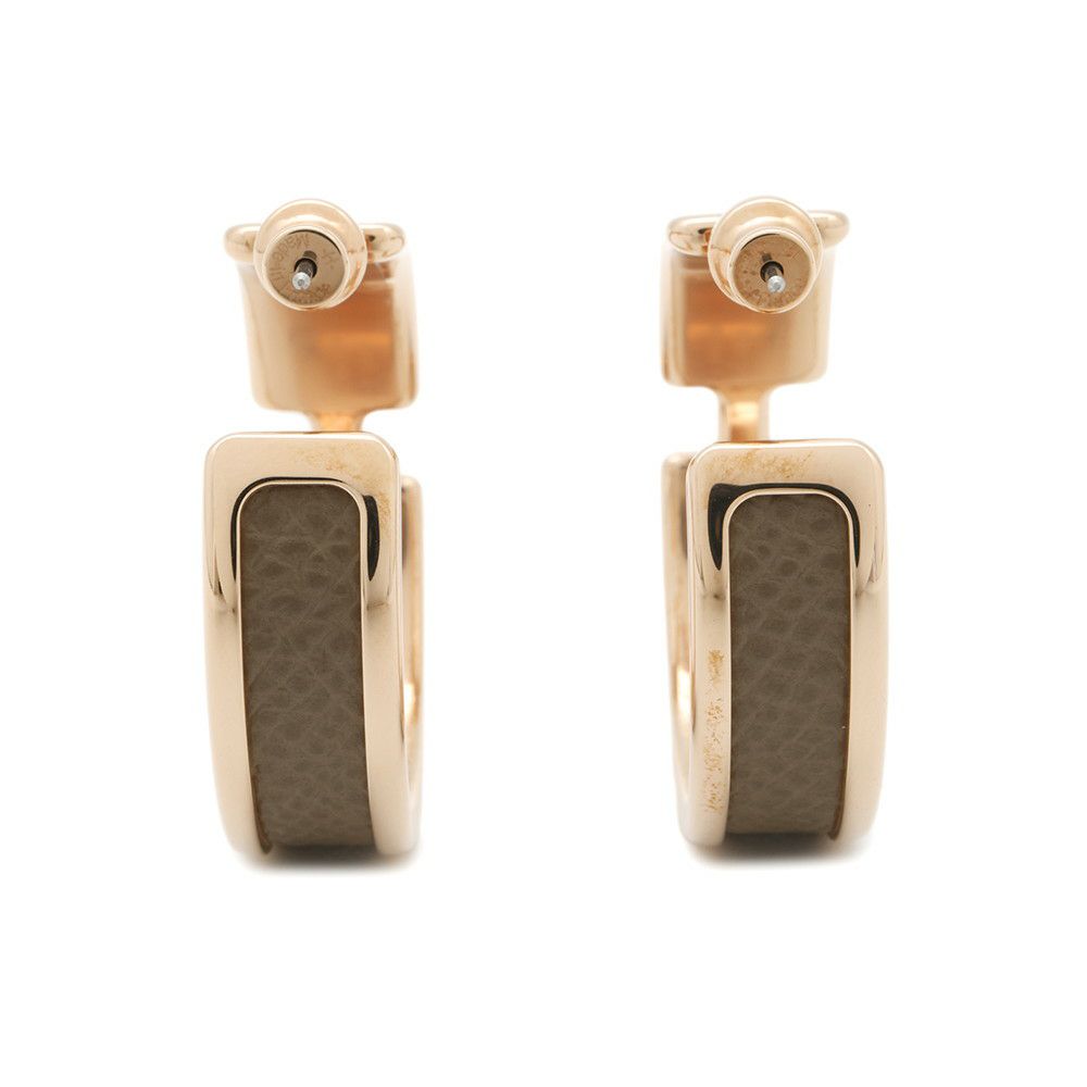 エルメス ピアス オランプ エトゥープ/ピンクゴールド金具 エプソン HERMES アクセサリー