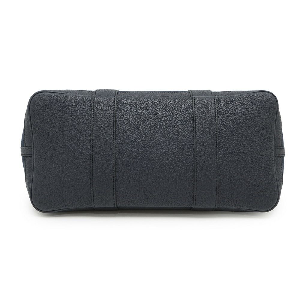 エルメス トートバッグ ガーデンパーティPM ブルーマリン/ブラック/シルバー金具 トワルオフィシエ/ネゴンダ D刻印