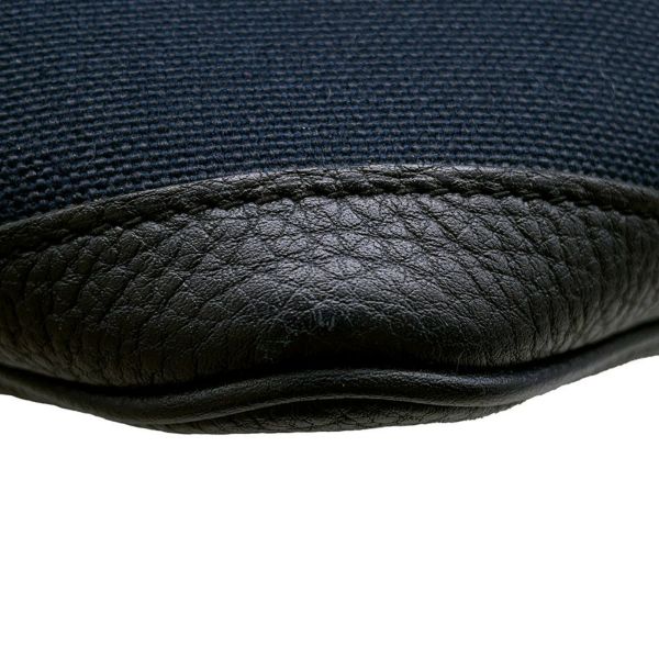 エルメス トートバッグ ガーデンパーティPM ブルーマリン/ブラック/シルバー金具 トワルオフィシエ/ネゴンダ D刻印