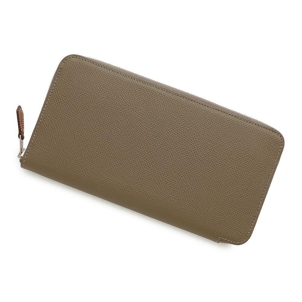 エルメス 長財布 アザップロング シルクイン エトゥープ/シルバー金具 エプソン W刻印 財布