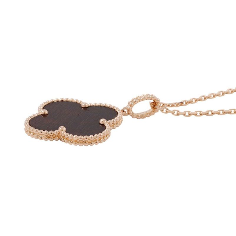 ヴァンクリ ネックレス マジック アルハンブラ ロングネックレス 1モチーフ レターウッド K18PGピンクゴールド VCARO3M700