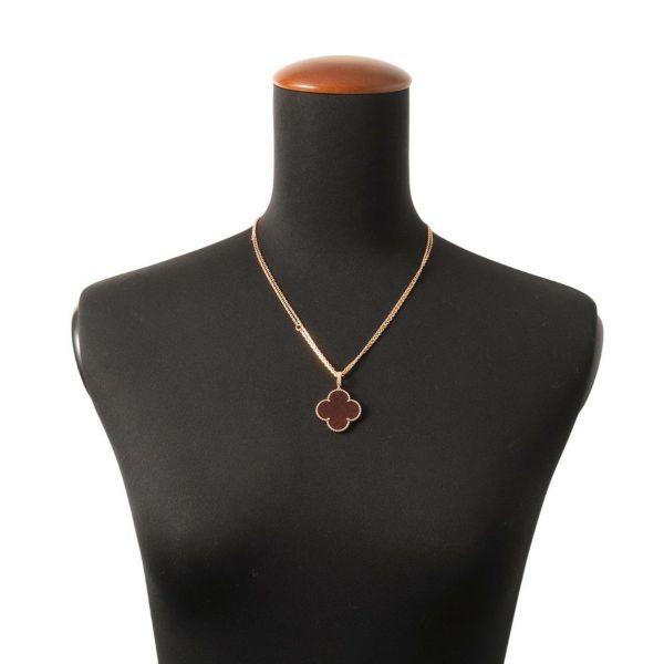 ヴァンクリ ネックレス マジック アルハンブラ ロングネックレス 1モチーフ レターウッド K18PGピンクゴールド VCARO3M700