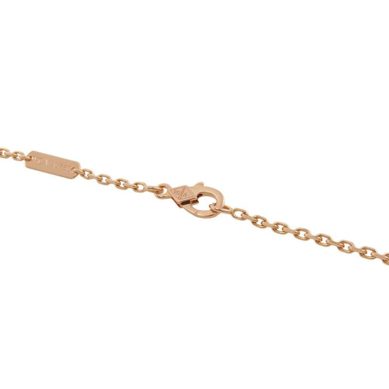 ヴァンクリ ネックレス マジック アルハンブラ ロングネックレス 1モチーフ レターウッド K18PGピンクゴールド VCARO3M700