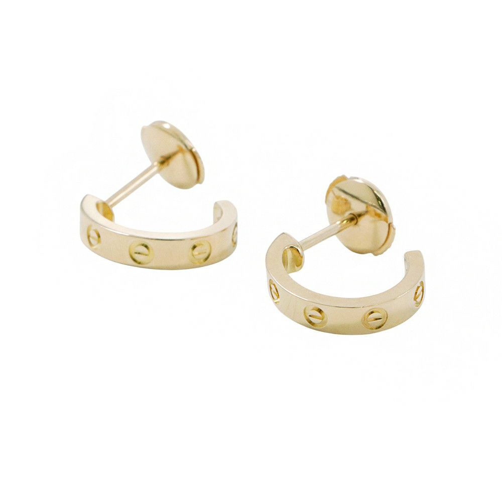 カルティエ ピアス ミニラブ フープ ピアス スモールモデル SM K18YGイエローゴールド B8028800 Cartier