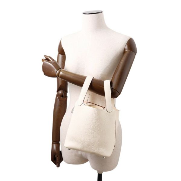 エルメス ハンドバッグ ピコタンロックPM ナタ/シルバー金具 トリヨンクレマンス K刻印 HERMES トートバッグ