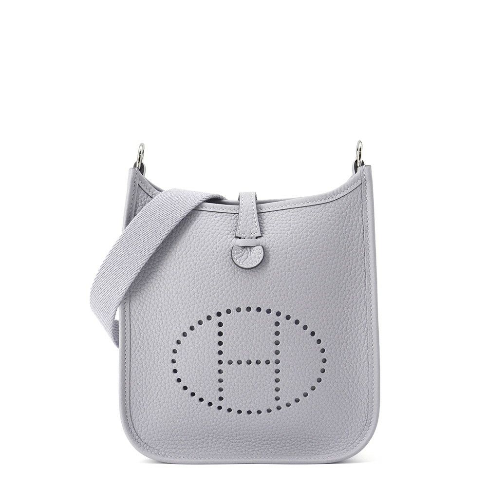 エルメス ショルダーバッグ エブリンTPM 85cm グリパンタン/シルバー金具 トリヨンクレマンス K刻印 HERMES Evelyne