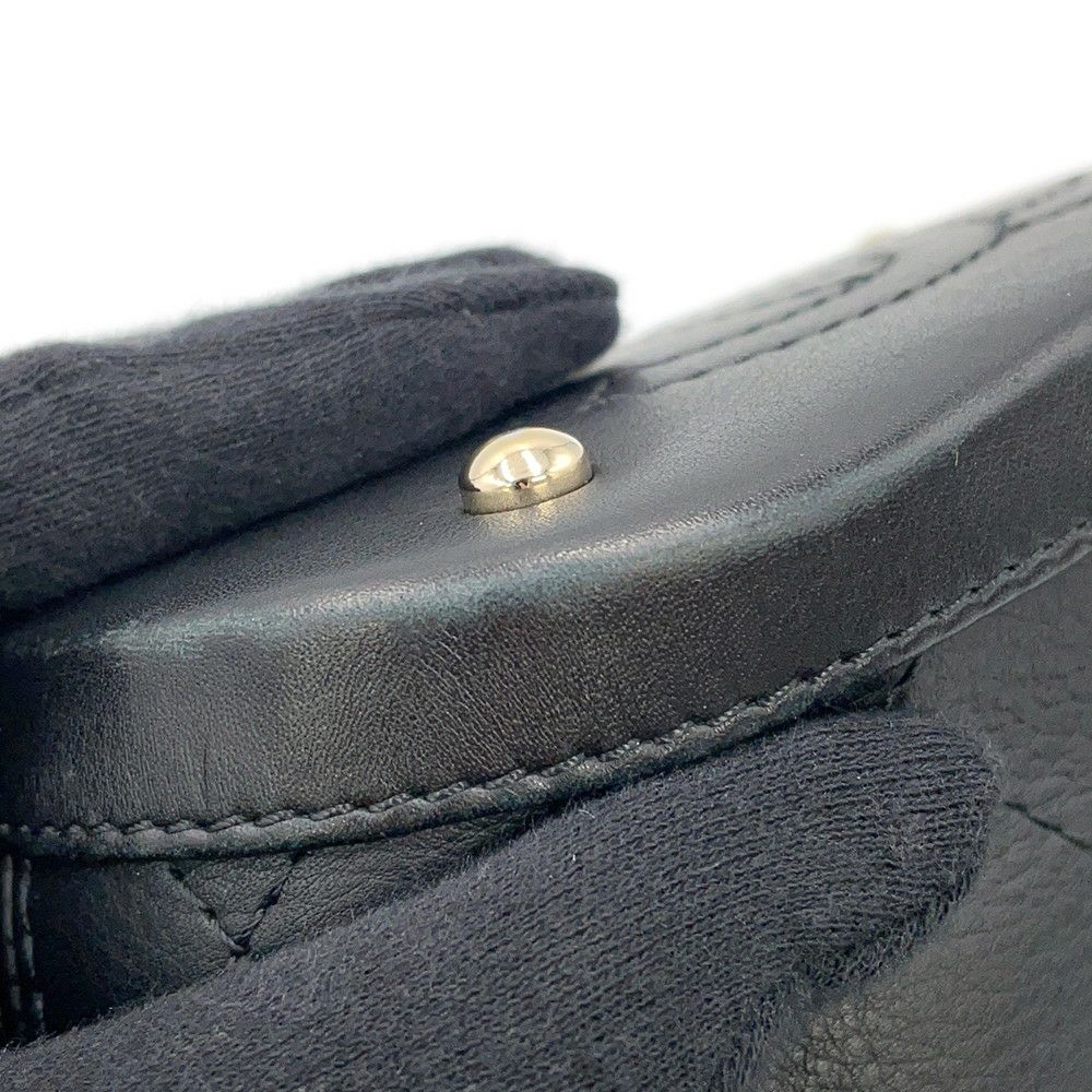 シャネル チェーンショルダーバッグ マトラッセ ココマーク ラムスキン AS0197 CHANEL ミニバッグ 黒