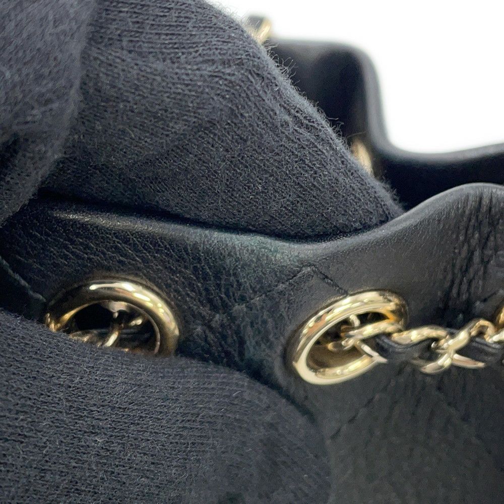 シャネル チェーンショルダーバッグ マトラッセ ココマーク ラムスキン AS0197 CHANEL ミニバッグ 黒