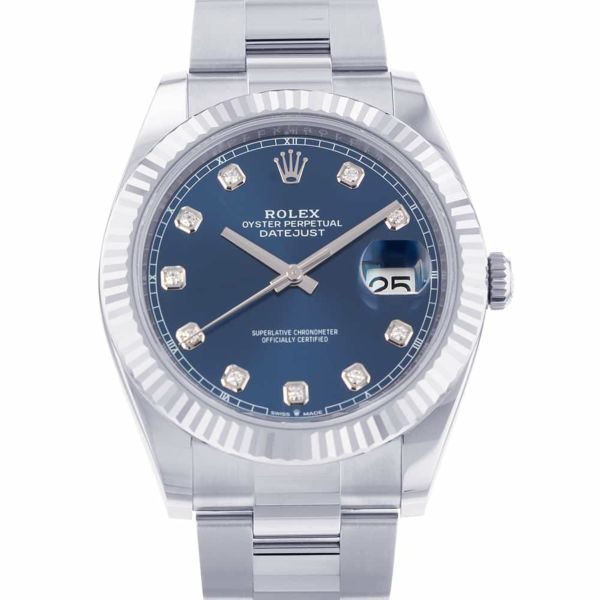 ロレックス デイトジャスト41 126334G ROLEX 腕時計 ブライトブルー文字盤 安心保証 | 中古・新品ブランド販売ギャラリーレア公式通販