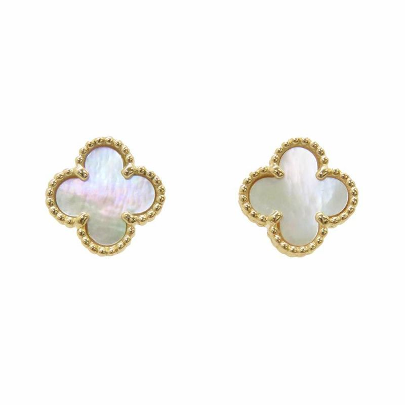 ヴァンクリーフ&アーペル ピアス スウィート アルハンブラ マザーオブパール K18YG VCARA44800