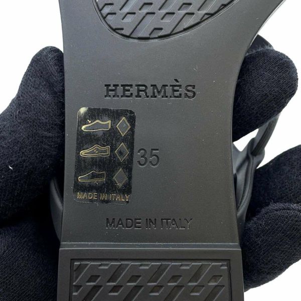 エルメス サンダル エジェリ Egerie レディースサイズ35 HERMES 靴 黒