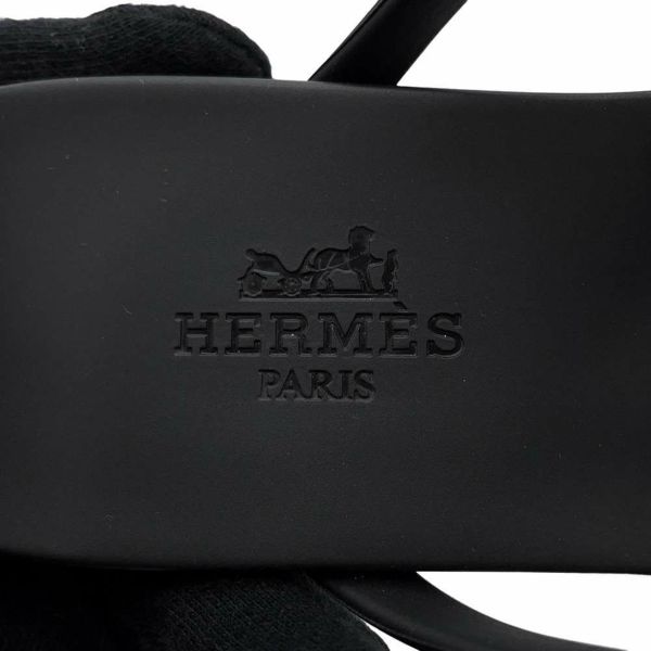 エルメス サンダル エジェリ Egerie レディースサイズ35 HERMES 靴 黒