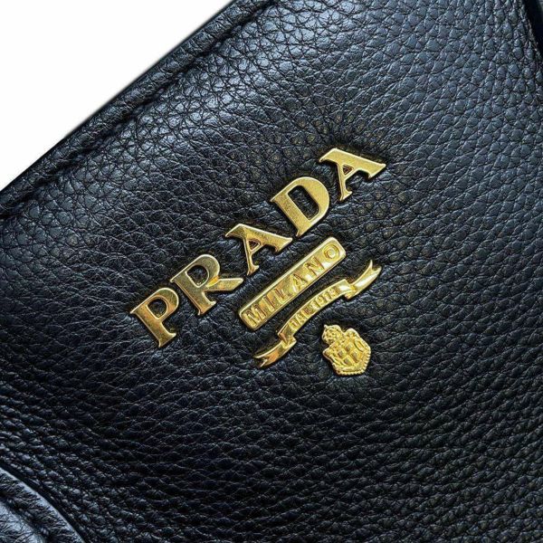 プラダ トートバッグ レザー 1BG112 PRADA ショルダーバッグ 黒 アウトレット品