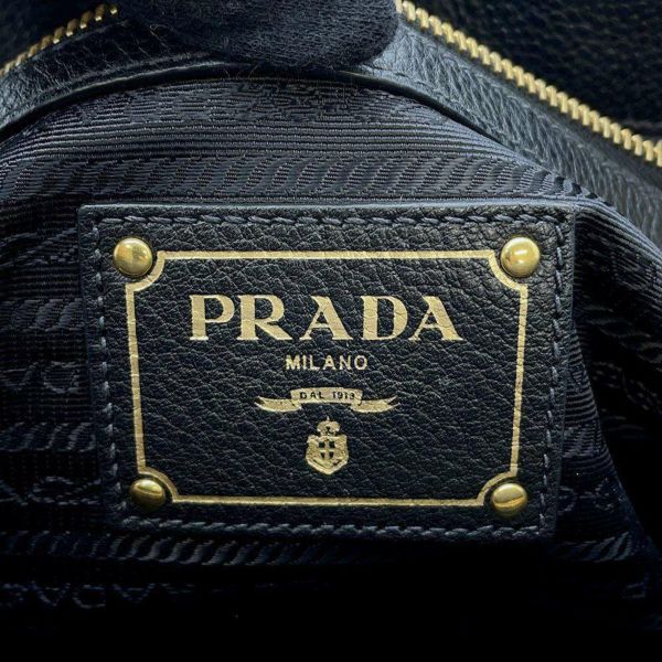 プラダ トートバッグ レザー 1BG112 PRADA ショルダーバッグ 黒 アウトレット品