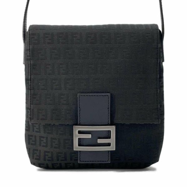 フェンディ ショルダーバッグ ズッキーノ キャンバス 8BT075 FENDI バッグ 黒