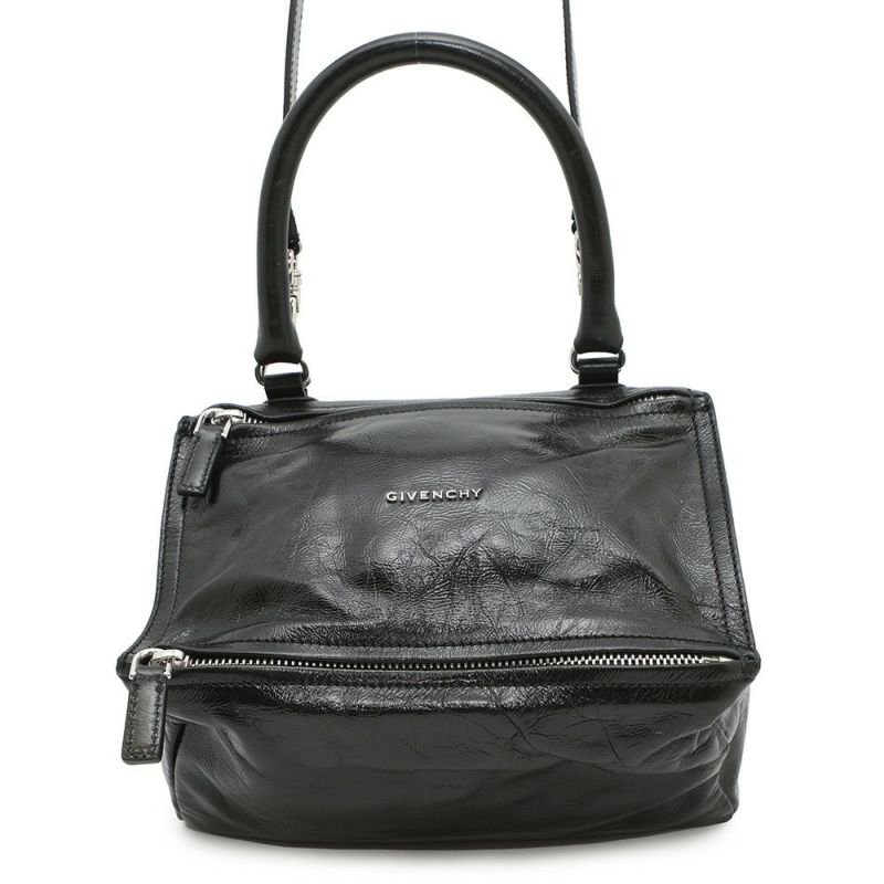 ジバンシー ハンドバッグ パンドラ レザー GIVENCHY 2wayショルダー 黒