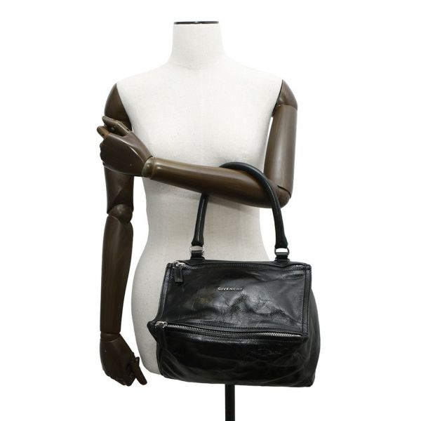 ジバンシー ハンドバッグ パンドラ レザー GIVENCHY 2wayショルダー 黒