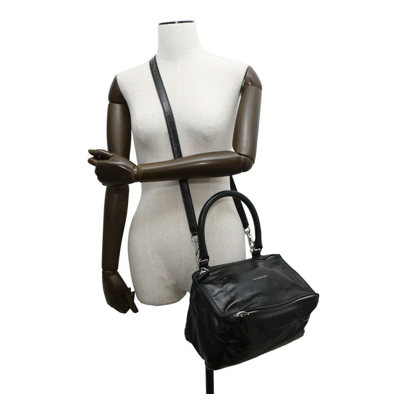 ジバンシー ハンドバッグ パンドラ レザー GIVENCHY 2wayショルダー 黒