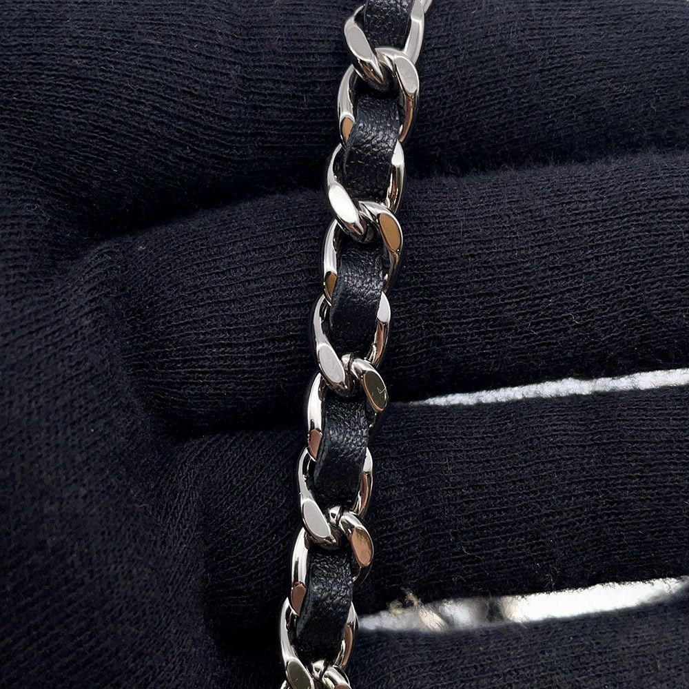 シャネル チェーンウォレット クラシック マトラッセ ココマーク ラムスキン AP0250 CHANEL 財布 ブラック 黒