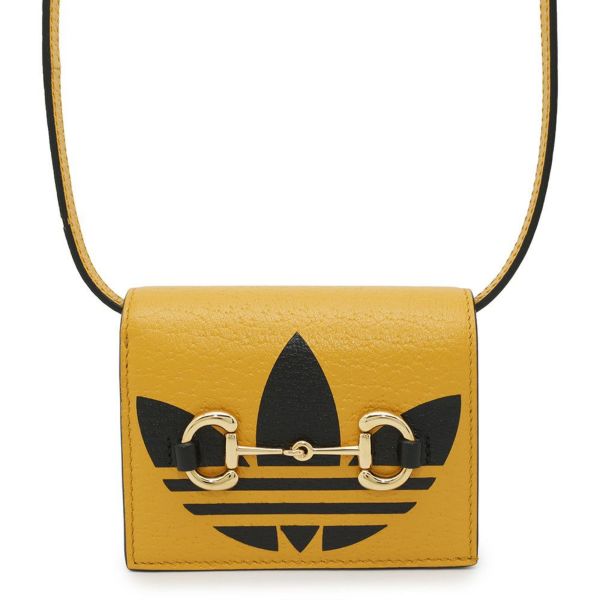 グッチ ショルダーウォレット アディダスコラボ ホースビット レザー 702248 GUCCI adidas 財布