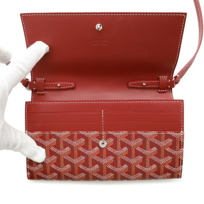 ゴヤール ショルダーウォレット ヴァレンヌレザー PVC GOYARD 財布