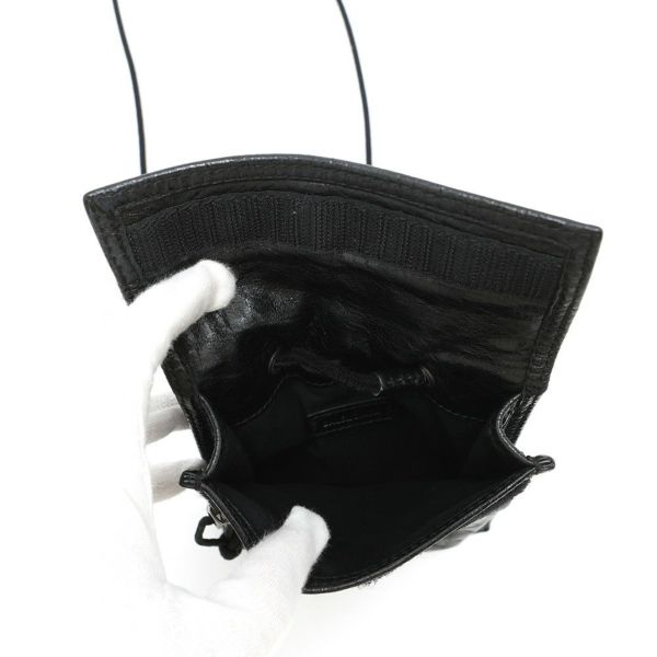 バレンシアガ ショルダーポーチ エクスプローラー レザー 532298 BALENCIAGA サコッシュ 黒