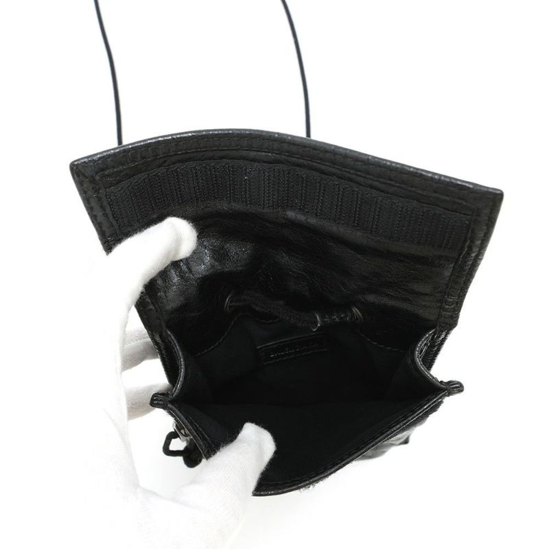 バレンシアガ ショルダーポーチ エクスプローラー レザー 532298 BALENCIAGA サコッシュ 黒