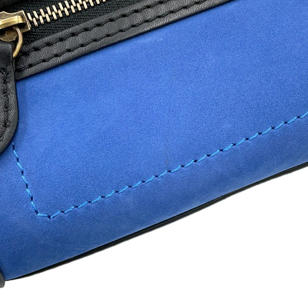 セリーヌ ハンドバッグ ラゲージ ナノショッパー スエード レザー 168243 CELINE 2way 黒