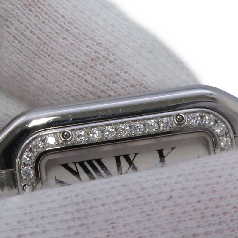 カルティエ パンテール ドゥ カルティエ MM ダイヤベゼル W4PN0008 Cartier 腕時計 シルバー文字盤
