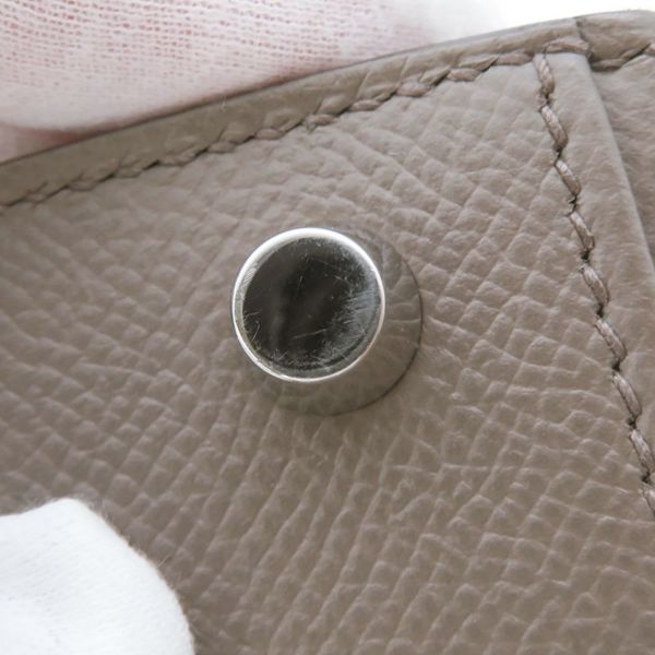 エルメス ハンドバッグ ケリー28 外縫い エタン/シルバー金具 エプソン U刻印 HERMES Kelly 2wayバッグ