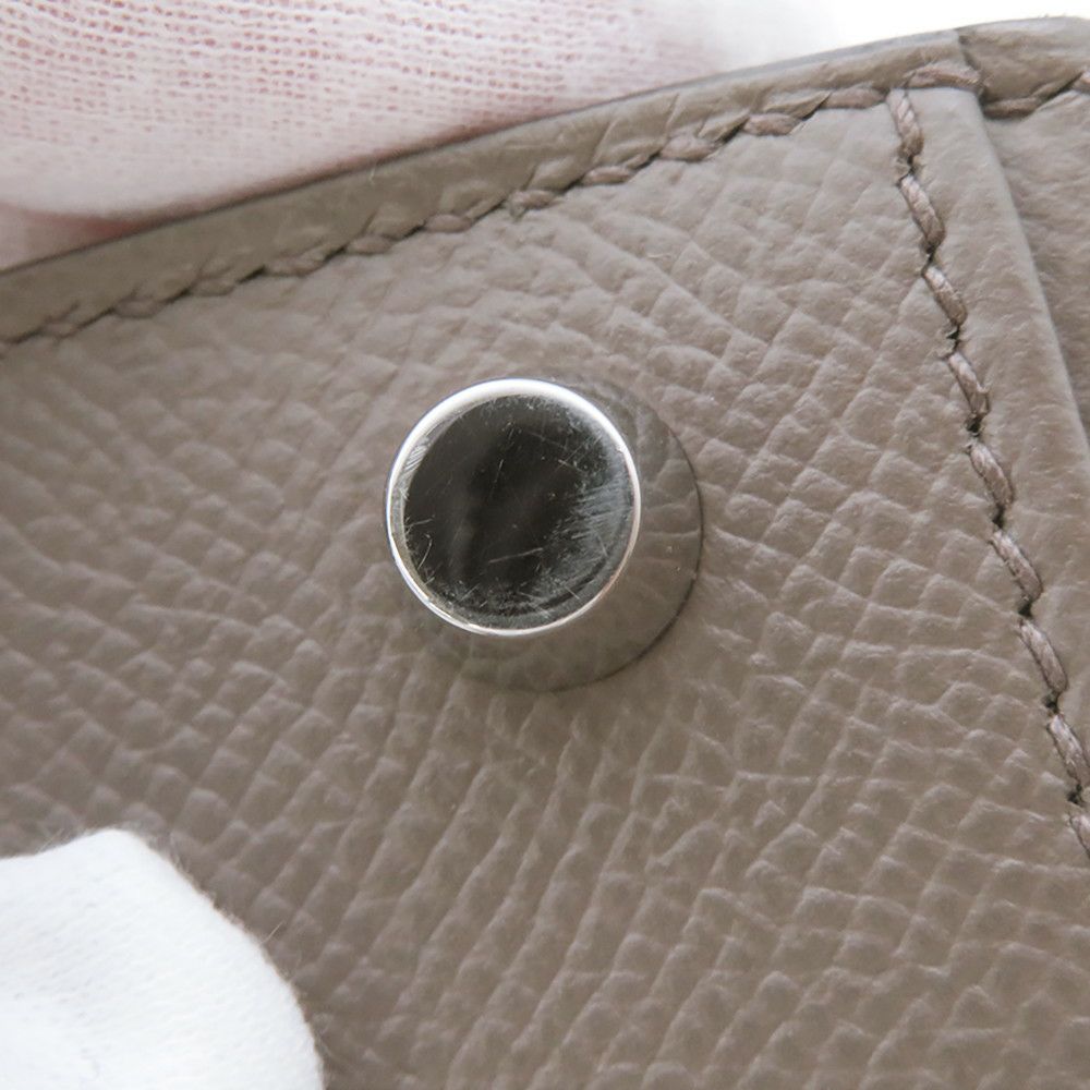 エルメス ハンドバッグ ケリー28 外縫い エタン/シルバー金具 エプソン U刻印 HERMES Kelly 2wayバッグ