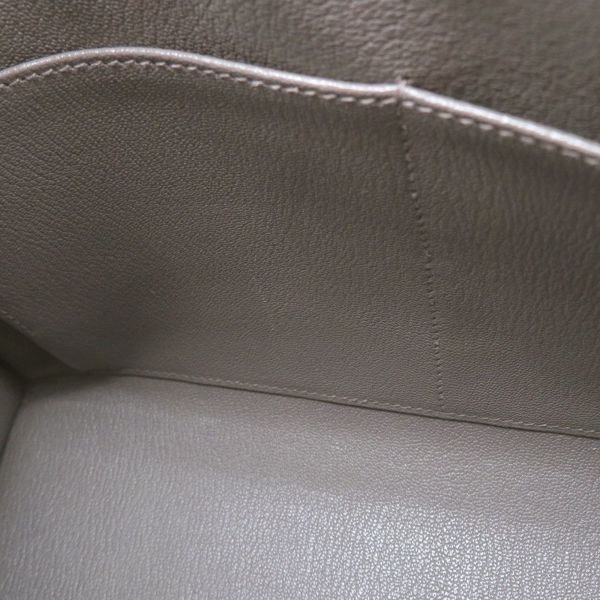 エルメス ハンドバッグ ケリー28 外縫い エタン/シルバー金具 エプソン U刻印 HERMES Kelly 2wayバッグ
