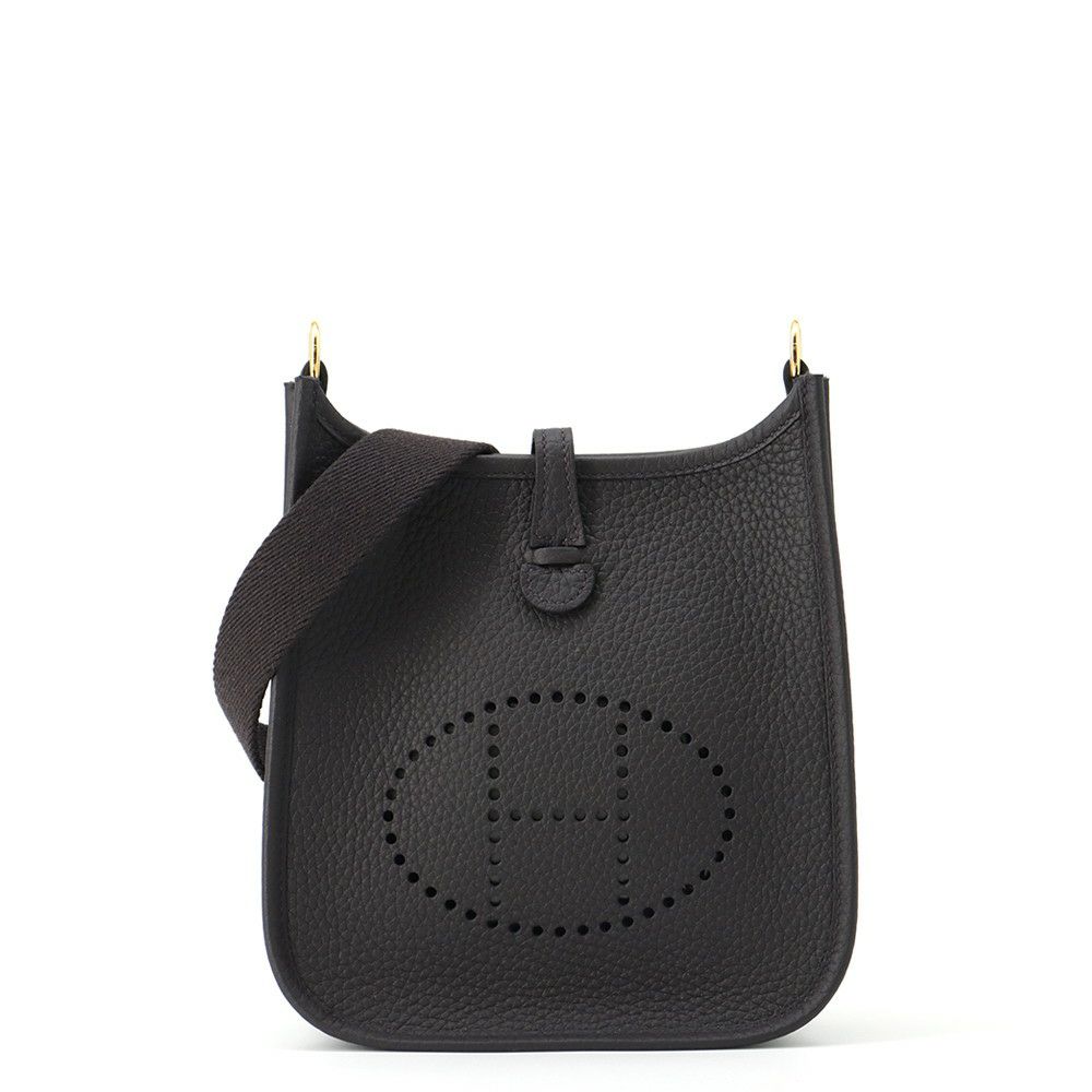 エルメス ショルダーバッグ エブリンTPM 111cm プルノワール/ゴールド金具 トリヨンクレマンス W刻印 HERMES Evelyne