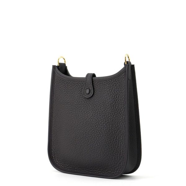 エルメス ショルダーバッグ エブリンTPM 111cm プルノワール/ゴールド金具 トリヨンクレマンス W刻印 HERMES Evelyne