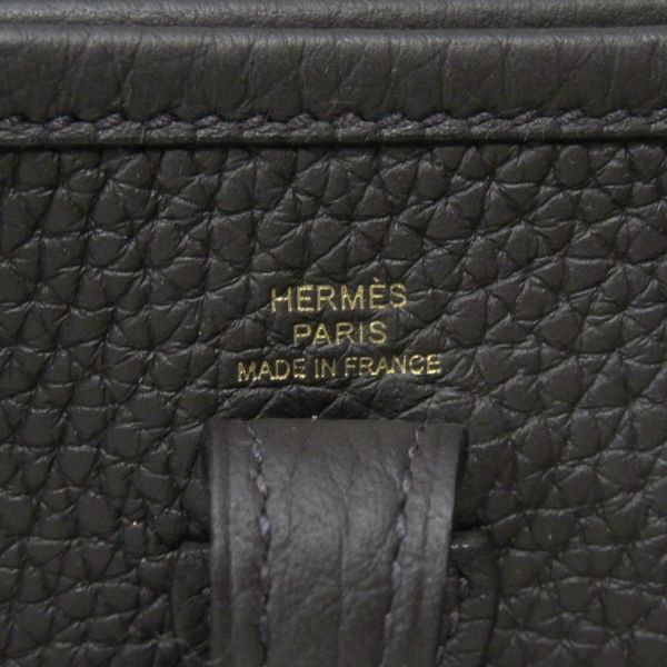エルメス ショルダーバッグ エブリンTPM 111cm プルノワール/ゴールド金具 トリヨンクレマンス W刻印 HERMES Evelyne
