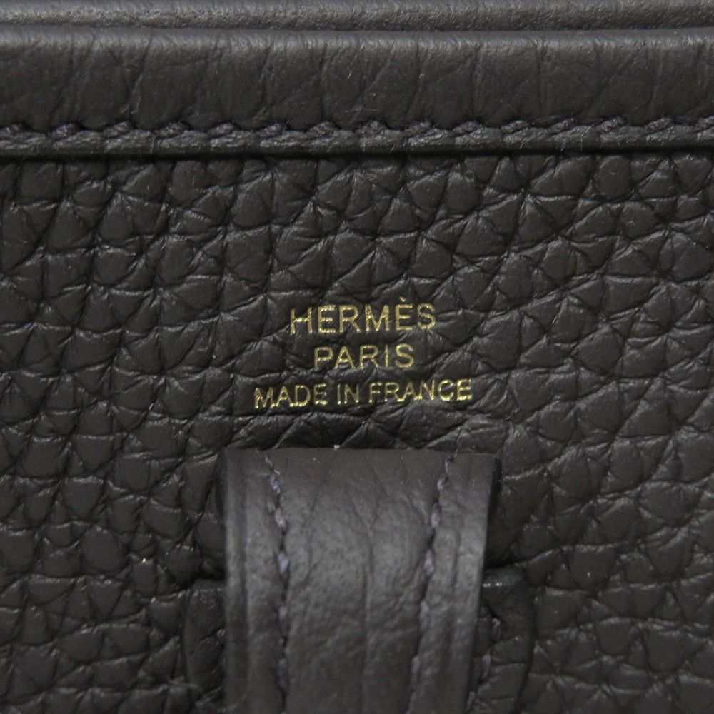 エルメス ショルダーバッグ エブリンTPM 111cm プルノワール/ゴールド金具 トリヨンクレマンス W刻印 HERMES Evelyne