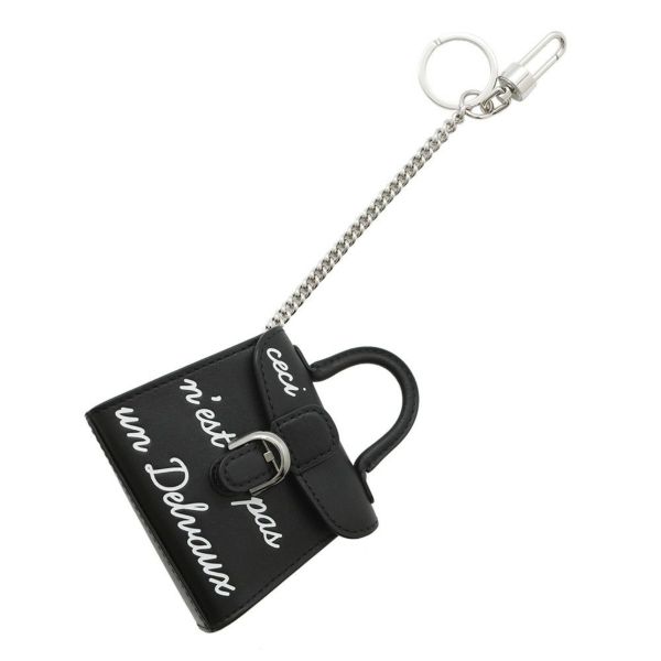 デルボー バッグチャーム ブリヨン Delvaux チャーム キーホルダー デルヴォー黒