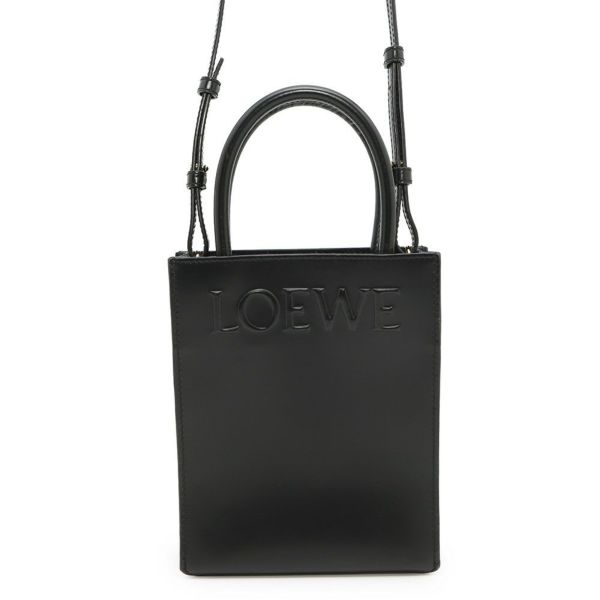 ロエベ ハンドバッグ スタンダード A5 レザー A933S30X01 LOEWE 2wayショルダーバッグ 黒