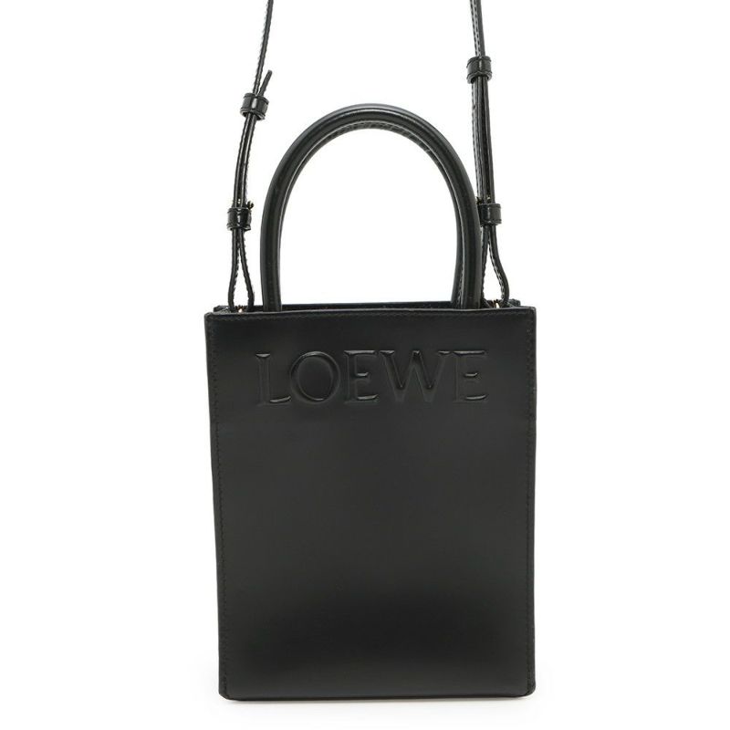 ロエベ ハンドバッグ スタンダード A5 レザー A933S30X01 LOEWE 2wayショルダーバッグ 黒
