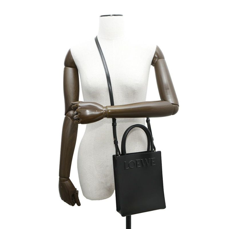 ロエベ ハンドバッグ スタンダード A5 レザー A933S30X01 LOEWE 2wayショルダーバッグ 黒