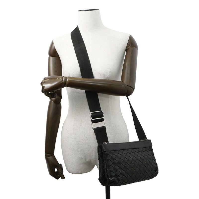 ボッテガヴェネタ ショルダーバッグ イントレチャート デュオ 651938 BOTTEGA VENETA 黒