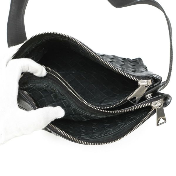 ボッテガヴェネタ ショルダーバッグ イントレチャート デュオ 651938 BOTTEGA VENETA 黒