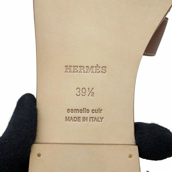 エルメス サンダル オラン カーフレザー レディースサイズ39 1/2 HERMES 靴