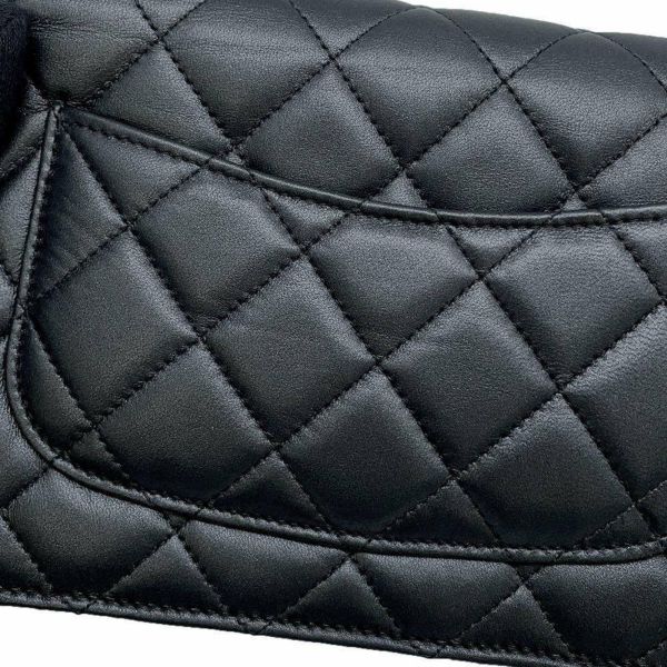 シャネル チェーンウォレット マトラッセ ココマーク ラムスキン AP0250 CHANEL 財布 黒