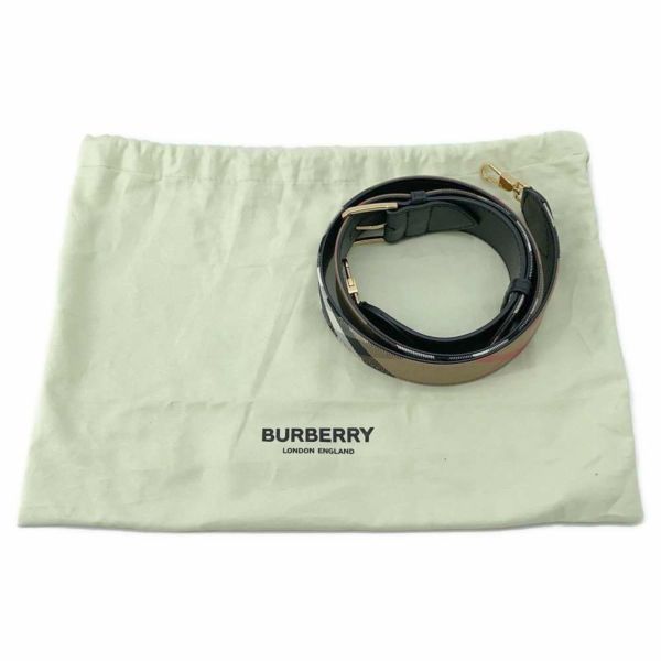 バーバリー ショルダーバッグ チェック キャンバス BURBERRY バッグ 黒