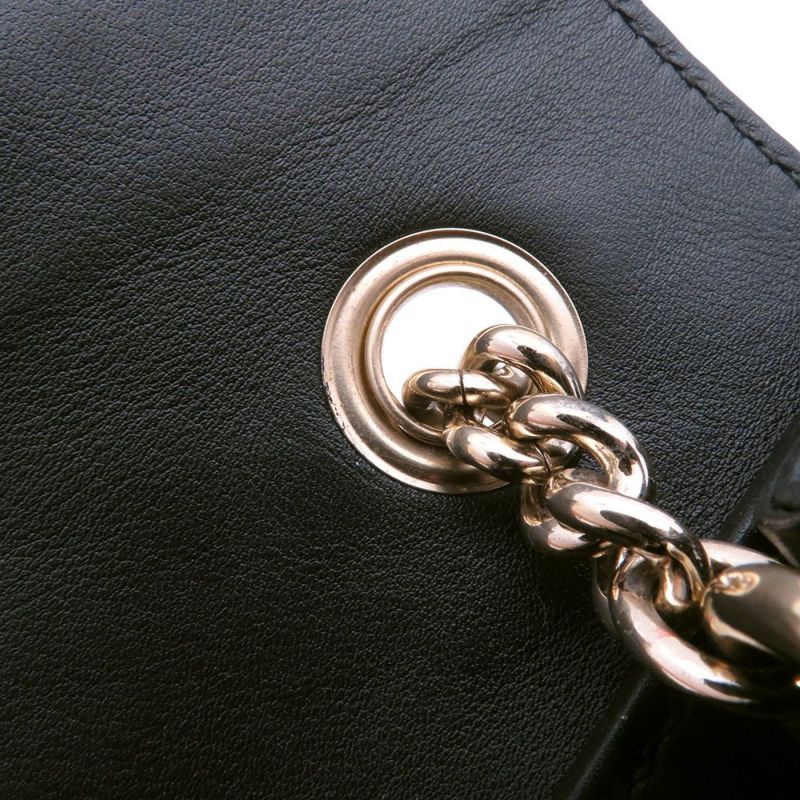 グッチ チェーンショルダーバッグ マイクログッチシマ ホースビット レザー 449636 GUCCI 黒 アウトレット品