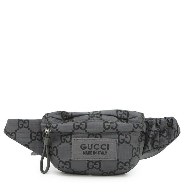グッチ ボディバッグ エコナイロンGG/ポリエステル ベルトバッグ 767934 GUCCI ウエストバッグ 黒